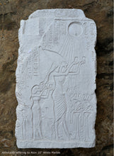 Load image into Gallery viewer, History Egyptian Akhetaten offering to Aton 10&quot; hieroglyph Sculptural wall relief www.Neo-Mfg.com Museum Reproduction
