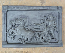 Load image into Gallery viewer, Roman Greek Chariot Thorvaldsen Alexander Great &amp; Nike Artifact Carved Sculpture Statue www.Neo-Mfg.com 12&quot; h10
