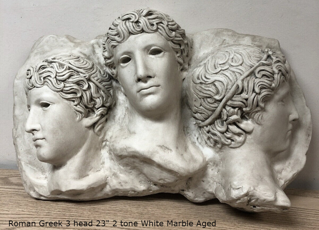 Roman Greek 3 bust Figure Sculptural Wall relief www.Neo-Mfg.com 23