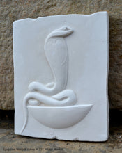 Load image into Gallery viewer, History Egyptian Wadjet cobra Stela Fragment Sculptural wall relief plaque www.Neo-Mfg.com 4.75&quot;
