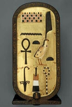 Load image into Gallery viewer, Egyptian King Tut Cartouche tomb Artifact Carved Sculpture Statue 7&quot; ww.Neo-Mfg.com Home decor tutankhamun
