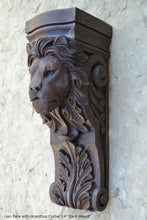 Load image into Gallery viewer, Animal Lion Face with Acanthus Corbel Column plaque Fragment relief www.Neo-Mfg.com 14&quot; each
