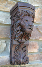 Load image into Gallery viewer, Animal Lion Face with Acanthus Corbel Column plaque Fragment relief www.Neo-Mfg.com 14&quot; each
