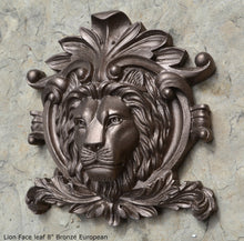 Load image into Gallery viewer, Animal Lion Face leaf plaque Fragment relief www.Neo-Mfg.com 8&quot; home decor b19
