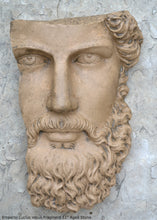 Load image into Gallery viewer, Roman Greek emperor Lucius Verus Fragment 3D Portrait Face Wall Plaque Sculpture 11&quot; www.Neo-Mfg.com Museum reproduction Marcus Aurelius
