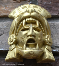 Load image into Gallery viewer, History Aztec Maya Artifact Warrior mask Jaguar Sculpture Statue 5&quot; Tall www.Neo-Mfg.com
