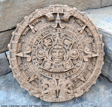 Load image into Gallery viewer, Aztec Mayan Calendar noch Artifact Carved Sculpture Statue 14&quot; www.Neo-Mfg.com
