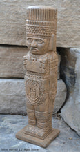 Load image into Gallery viewer, History Toltec warrior Mesoamerican MAYAN AZTEC Sculptural Statue Sculpture 12&quot; www.Neo-Mfg.com
