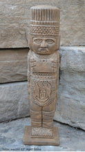 Load image into Gallery viewer, History Toltec warrior Mesoamerican MAYAN AZTEC Sculptural Statue Sculpture 12&quot; www.Neo-Mfg.com
