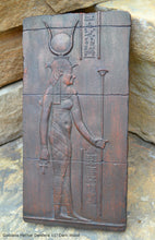 Load image into Gallery viewer, History Egyptian Goddess Hathor Dendera Sculptural wall relief www.Neo-Mfg.com 11&quot; Cow home decor art e9
