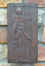 Load image into Gallery viewer, History Egyptian Goddess Hathor Dendera Sculptural wall relief www.Neo-Mfg.com 11&quot; Cow home decor art e9
