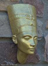 Load image into Gallery viewer, History Egyptian Nefertiti bust Fragment Sculptural wall relief plaque www.Neo-Mfg.com 7.5&quot;
