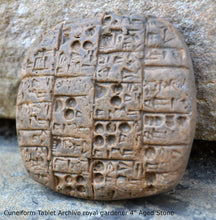 Load image into Gallery viewer, Clay Cuneiform Tablet Archive royal gardeners Archaic Period of Sumer, 2900-2340 BC museum replica Sculpture 4&quot; www.Neo-Mfg.com
