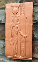 Load image into Gallery viewer, History Egyptian Goddess Hathor Dendera Sculptural wall relief www.Neo-Mfg.com 11&quot; Cow home decor art e9
