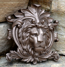 Load image into Gallery viewer, Animal Lion Face leaf plaque Fragment relief www.Neo-Mfg.com 8&quot; home decor b19
