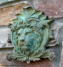 Load image into Gallery viewer, Animal Lion Face leaf plaque Fragment relief www.Neo-Mfg.com 8&quot; home decor b19
