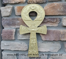 Load image into Gallery viewer, History Egyptian Ankh Life hieroglyph Sculptural wall relief www.Neo-Mfg.com 16&quot;
