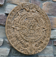 Load image into Gallery viewer, History MAYAN AZTEC CALENDAR Sculptural wall relief plaque 17&quot; www.Neo-Mfg.com
