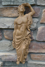 Load image into Gallery viewer, Roman Greek Wine Bearer Figure Sculptural Wall relief www.Neo-Mfg.com 18&quot; tall
