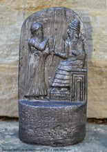 Load image into Gallery viewer, Babylon law code of Hammurabi Fragment Sculptural wall relief plaque www.Neo-Mfg.com 6.5&quot;
