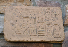 Load image into Gallery viewer, History Egyptian Nekhbeth karnak hieroglyphics Sculptural wall relief plaque www.Neo-Mfg.com 8.5&quot; g14
