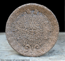 Load image into Gallery viewer, History MAYAN AZTEC CALENDAR Sculptural wall relief plaque 14&quot; curved www.Neo-Mfg.com c14
