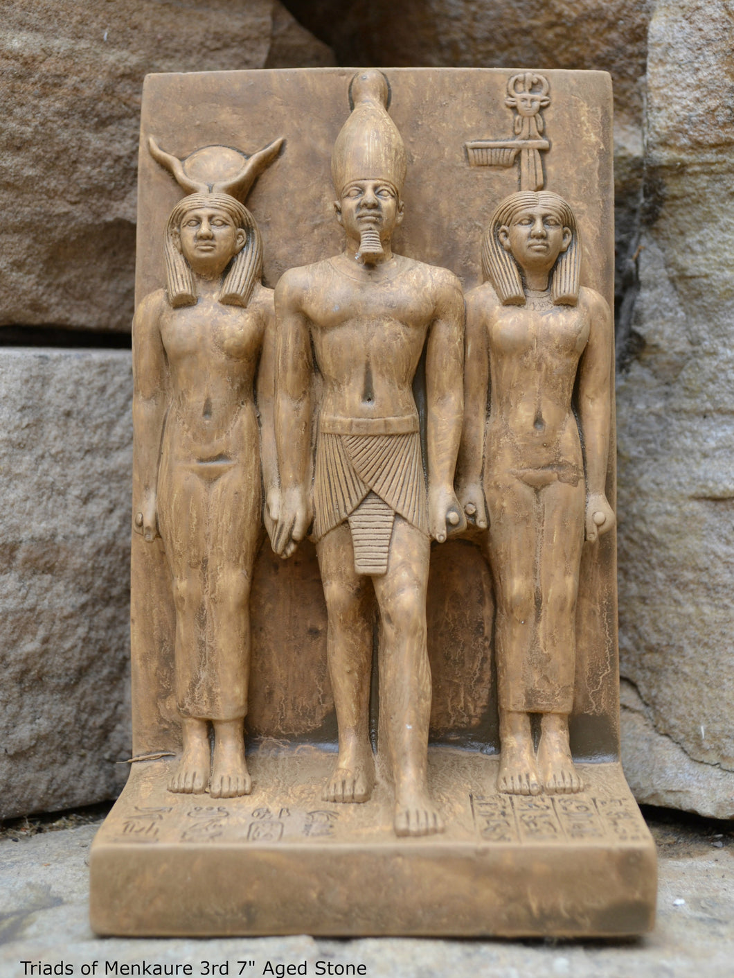 Egyptian Triads of Menkaure mycerinus 3rd Sculpture statue museum reproduction art 7