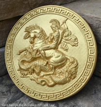 Load image into Gallery viewer, Roman Greek Saint George the Victorious Stone Carving Sculpture Wall Frieze 12&quot; www.Neo-Mfg.com
