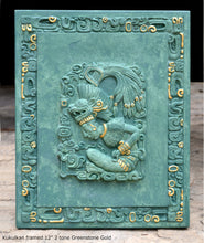 Load image into Gallery viewer, History Aztec Maya Kukulkan framed stone Sculpture Statue 12&quot; Tall www.Neo-Mfg.com
