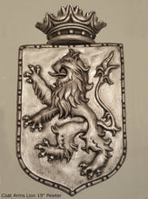 Load image into Gallery viewer, Decor Coat of Arms Rampant Lion Crown wall plaque sign 19&quot; Grand www.Neo-Mfg.com home garden decor art medieval
