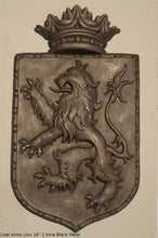 Load image into Gallery viewer, Decor Coat of Arms Rampant Lion Crown wall plaque sign 19&quot; Grand www.Neo-Mfg.com home garden decor art medieval
