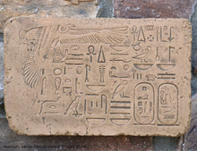 Load image into Gallery viewer, History Egyptian Nekhbeth karnak hieroglyphics Sculptural wall relief plaque www.Neo-Mfg.com 8.5&quot; g14
