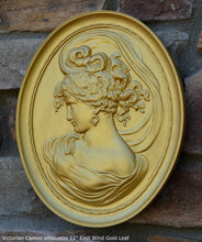 Load image into Gallery viewer, Victorian Cameo silhouette West wind Sculpture wall Plaque Bas relief 11&quot; www.Neo-Mfg.com left face Bottee 1889 world fair m20a
