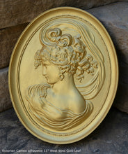 Load image into Gallery viewer, Victorian Cameo silhouette West wind Sculpture wall Plaque Bas relief 11&quot; www.Neo-Mfg.com left face Bottee 1889 world fair m20a
