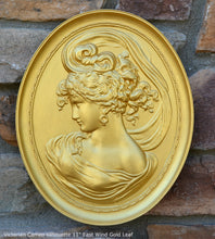 Load image into Gallery viewer, Victorian Cameo silhouette West wind Sculpture wall Plaque Bas relief 11&quot; www.Neo-Mfg.com left face Bottee 1889 world fair m20a
