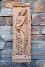 Load image into Gallery viewer, Roman Greek Carved nymph Fountain of Innocents Danaides of Argos Water Figure Sculptural Wall frieze plaque relief www.Neo-Mfg.com 22&quot;
