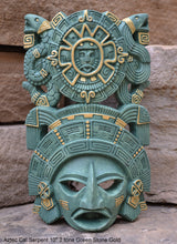 Load image into Gallery viewer, History Aztec Maya Artifact mask Sun Stone &amp; Serpents Sculpture Statue 10&quot; Tall www.Neo-Mfg.com
