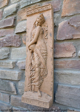 Load image into Gallery viewer, Roman Greek Carved nymph Fountain of Innocents Danaides of Argos Water Figure Sculptural Wall frieze plaque relief www.Neo-Mfg.com 22&quot;
