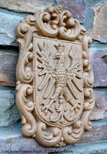 Load image into Gallery viewer, Coat Arms Griffin Crown Eagle wall sculpture plaque www.NEO-MFG.com 13.75&quot;
