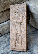 Load image into Gallery viewer, Assyrian Lachishitic archer Soldier Persian Persepolis Relief art Wall Sculpture 12&quot; www.Neo-Mfg.com e14
