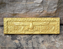 Load image into Gallery viewer, Egyptian Nekhbet symbol of power of upper Egypt Frieze fragment Sculpture reproduction art 9.5&quot; www.Neo-Mfg.com home decor
