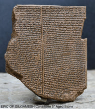 Load image into Gallery viewer, History EPIC OF GILGAMESH Pre-Biblical Deluge flood Story museum replica cuneiform tablet Sculpture 6&quot; www.Neo-Mfg.com home decor
