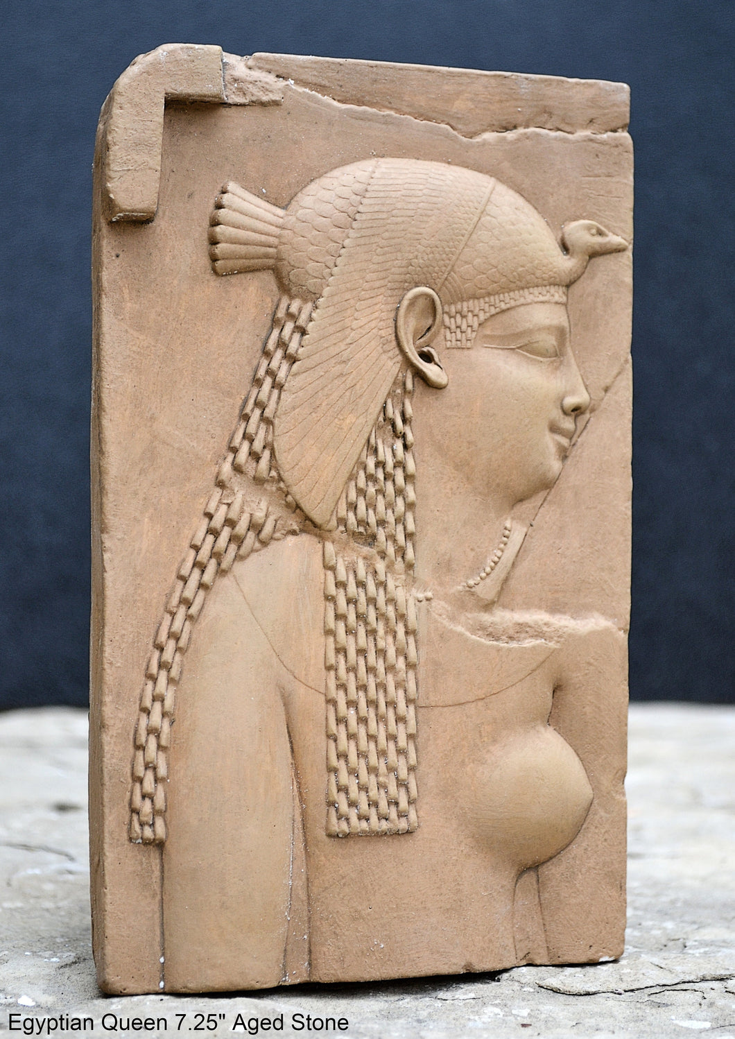 History Egyptian Queen Sculptural wall relief plaque www.Neo-Mfg.com 7.25