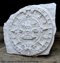 Load image into Gallery viewer, History MAYAN AZTEC CALENDAR on Stone Sculptural wall relief plaque 18&quot; Museum Quality Neo-Mfg
