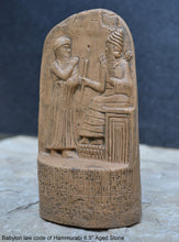 Load image into Gallery viewer, Babylon law code of Hammurabi Fragment Sculptural wall relief plaque www.Neo-Mfg.com 6.5&quot;
