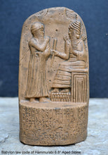 Load image into Gallery viewer, Babylon law code of Hammurabi Fragment Sculptural wall relief plaque www.Neo-Mfg.com 6.5&quot;
