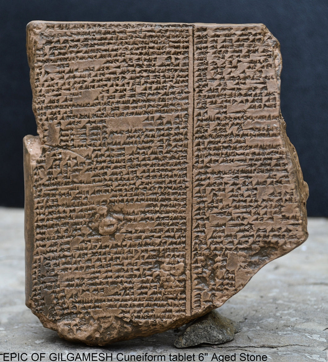 History EPIC OF GILGAMESH Pre-Biblical Deluge flood Story museum replica cuneiform tablet Sculpture 6