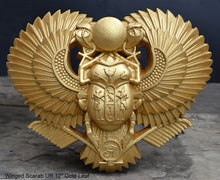 Load image into Gallery viewer, History Egyptian Scarab Ur Pediment hieroglyph Sculptural wall relief www.Neo-Mfg.com 12&quot;
