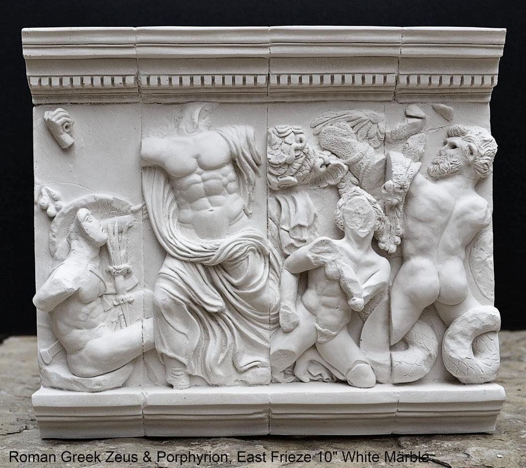 Roman Greek Zeus & Porphyrion, Gigantomachy Frieze, Pergamon Altar, East Artifact Carved Sculpture Statue 10