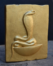 Load image into Gallery viewer, History Egyptian Wadjet cobra Stela Fragment Sculptural wall relief plaque www.Neo-Mfg.com 4.75&quot;
